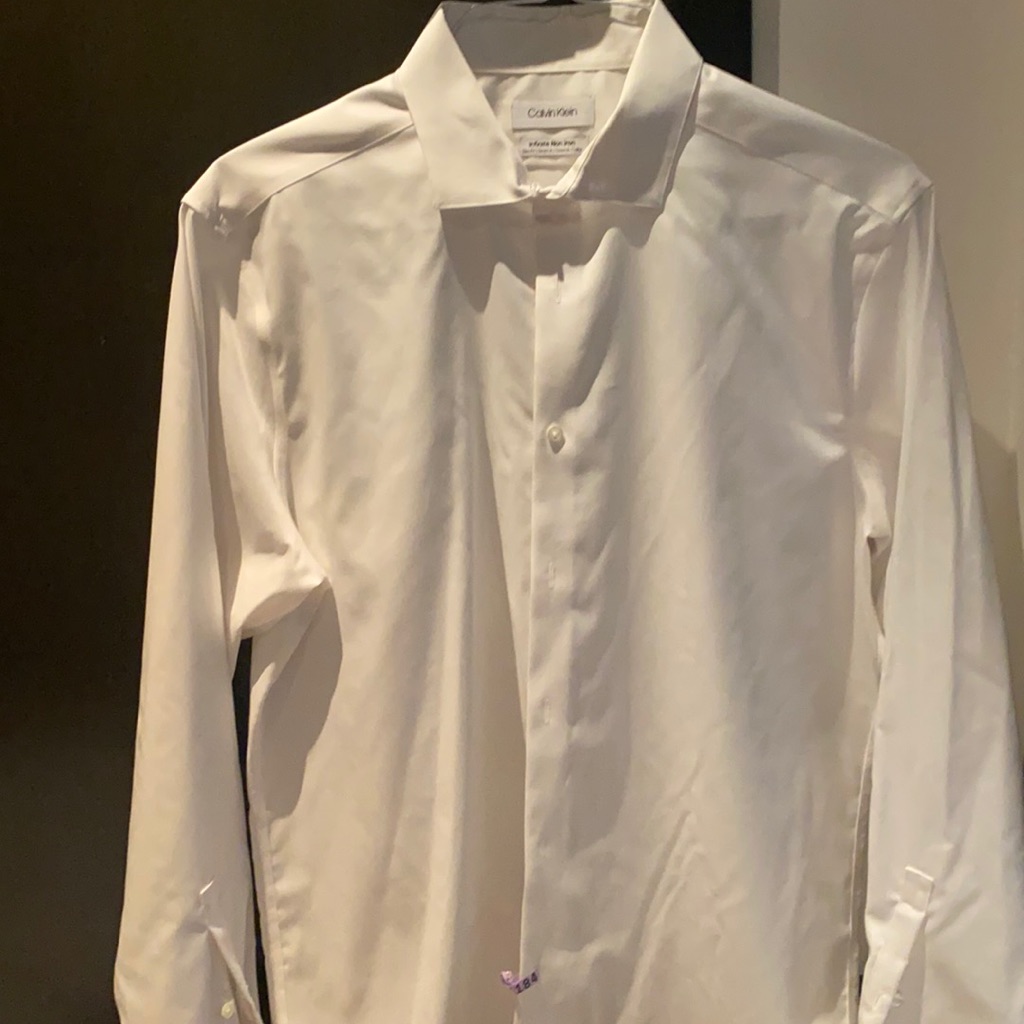Calvin Klein White Dress Shirt Slim Fit